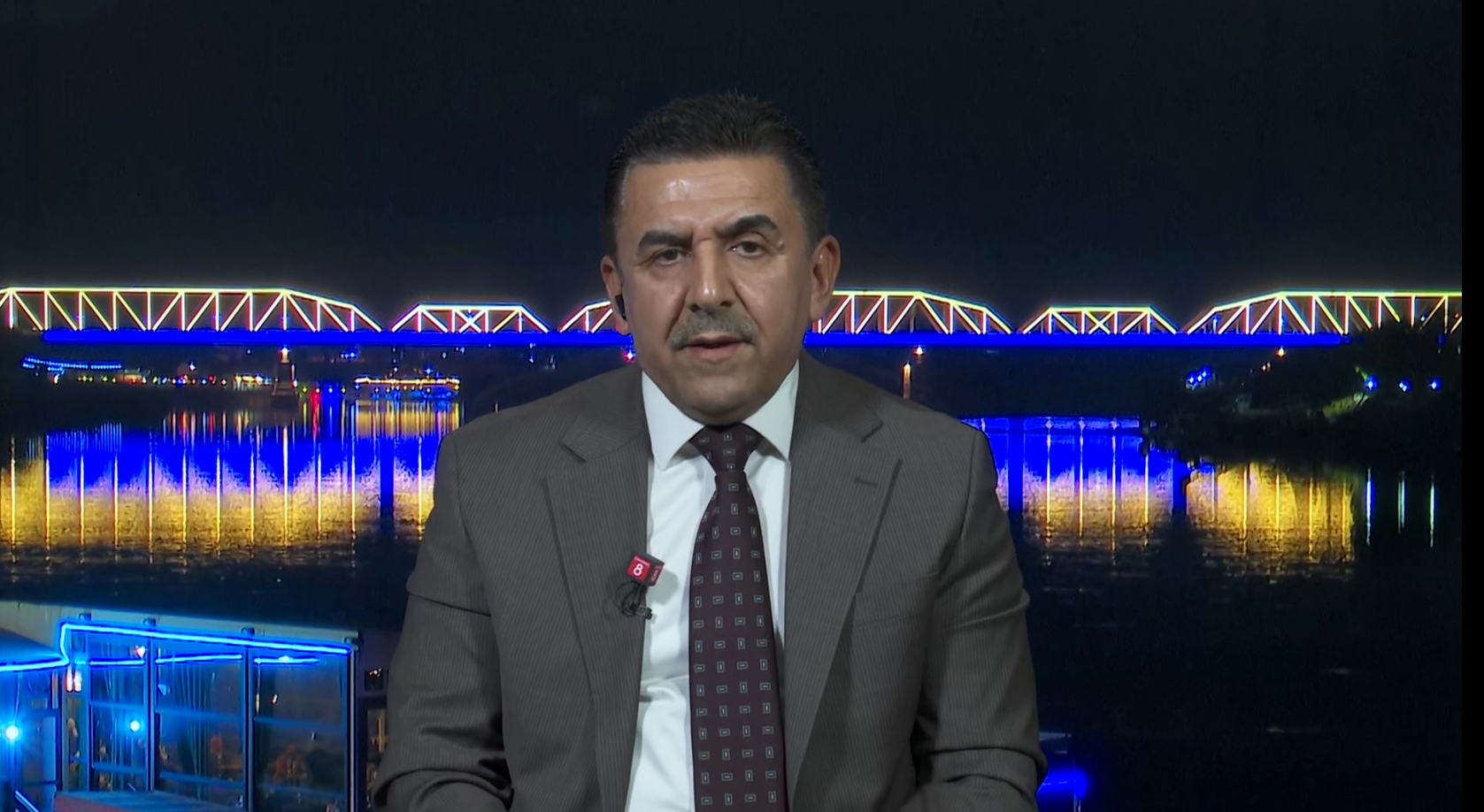 Nashat Shawais, Deputy Chairman of the Kirkuk Provincial Council, speaks to Channel8 during an interview on October 22, 2026. Photo: Channel8 